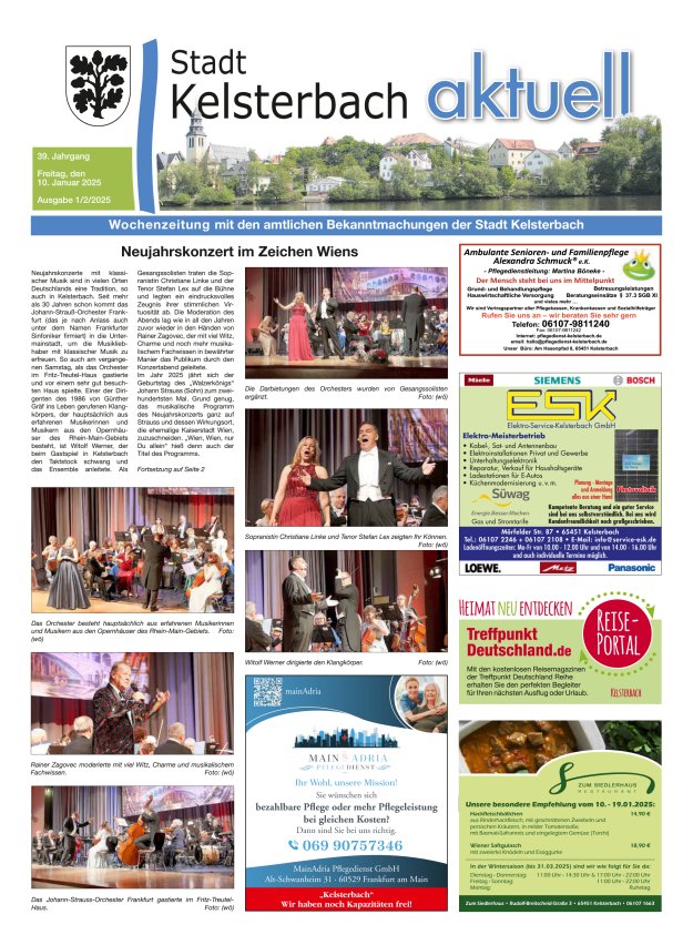 Kelsterbach aktuell Titelblatt 01/2025