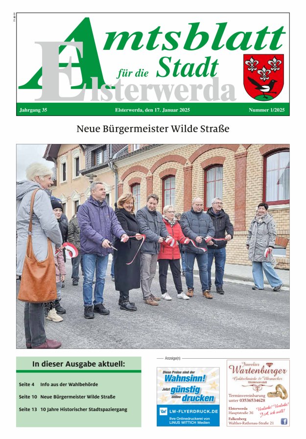 Amtsblatt für die Stadt Elsterwerda Titelblatt 01/2025