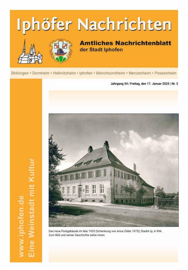 Iphöfer Nachrichten Titelblatt 03/2025