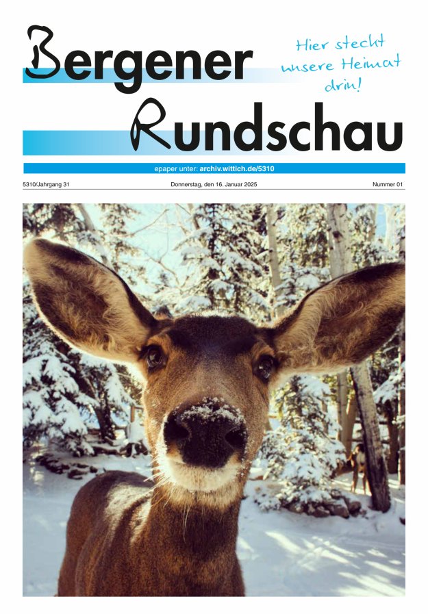 Bergener Rundschau Titelblatt 01/2025
