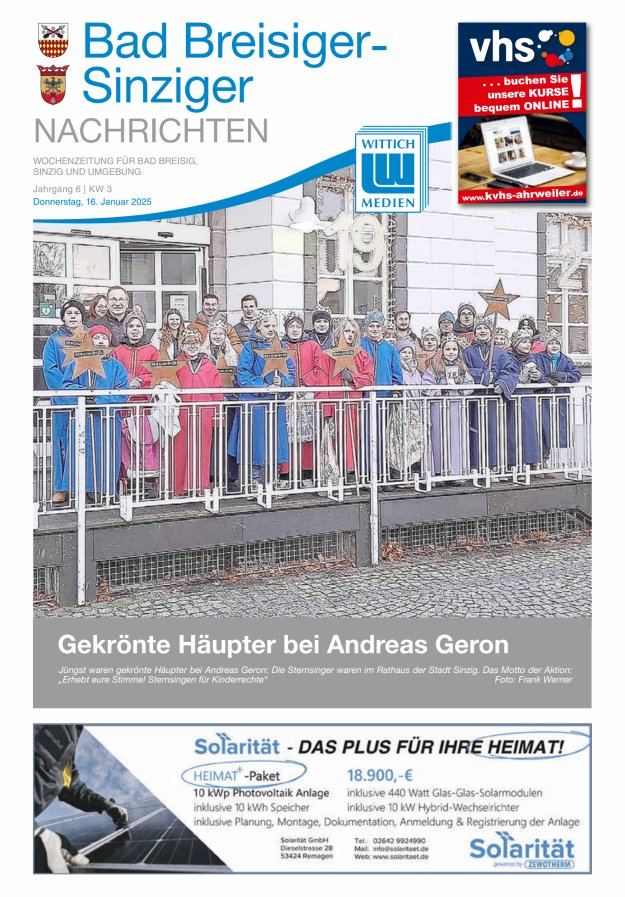Bad Breisiger-Sinziger Nachrichten Titelblatt 03/2025