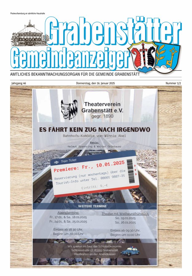 Grabenstätter Gemeindeanzeiger Titelblatt 01/2025