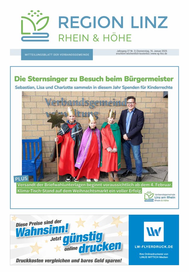 Unsere Verbandsgemeinde Linz am Rhein Titelblatt 03/2025