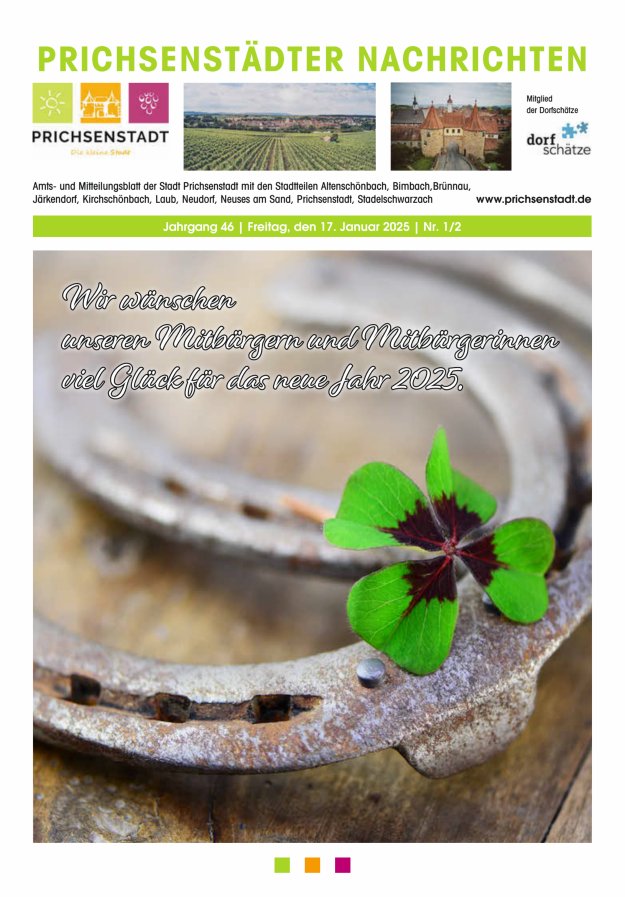 Prichsenstädter Nachrichten Titelblatt 01/2025