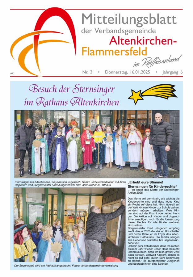 Mitteilungsblatt Verbandsgemeinde Altenkirchen-Flammersfeld Titelblatt 03/2025