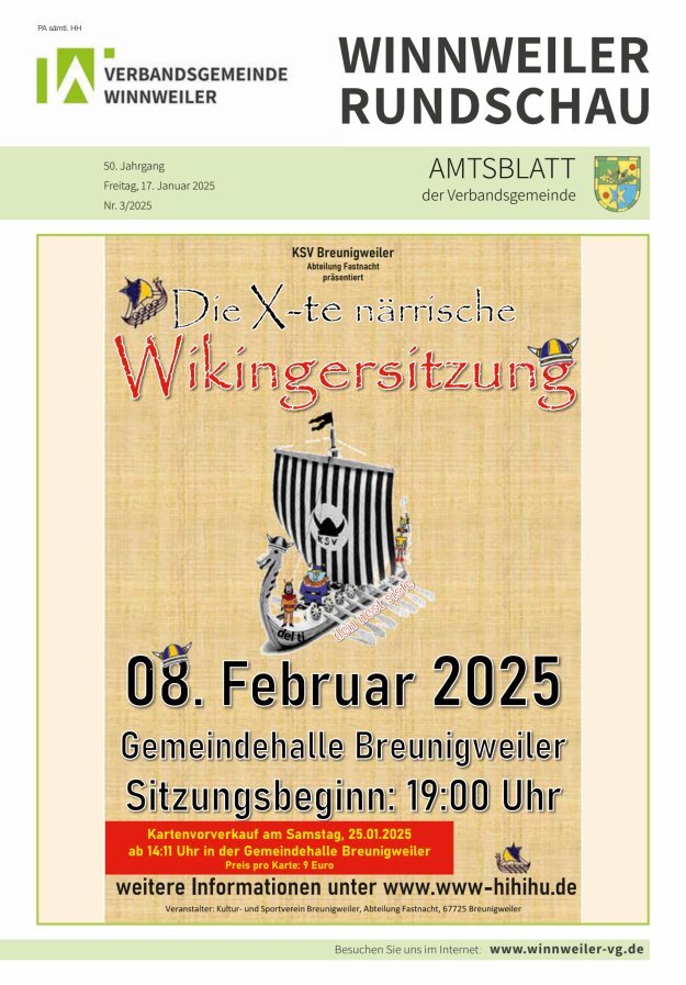 Winnweiler Rundschau Titelblatt 03/2025