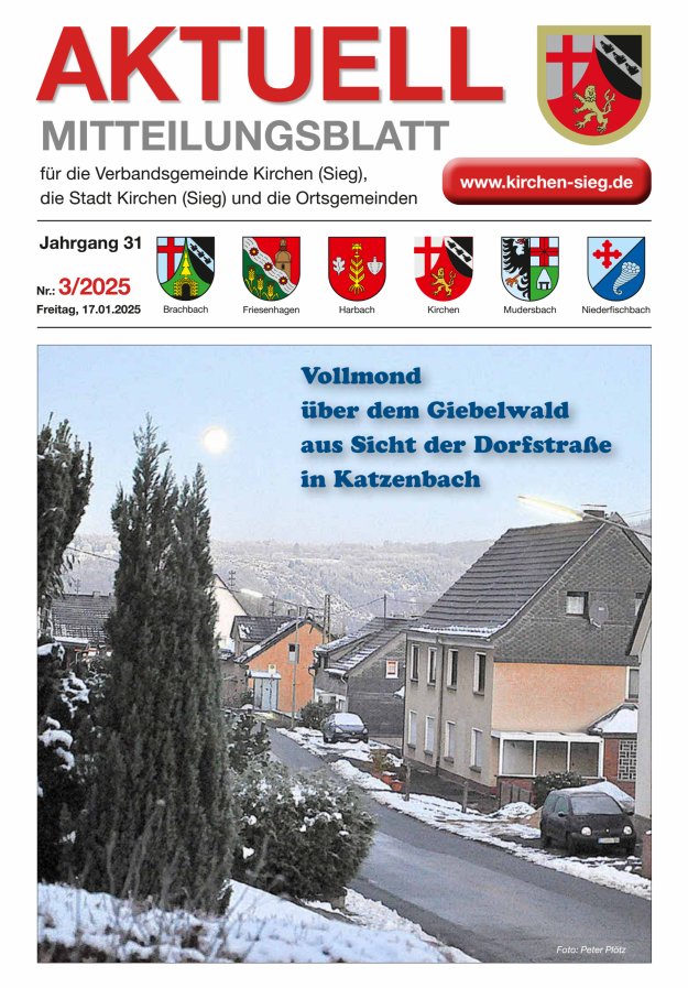 Aktuell - Mitteilungsblatt für die VG Kirchen (Sieg) Titelblatt 03/2025