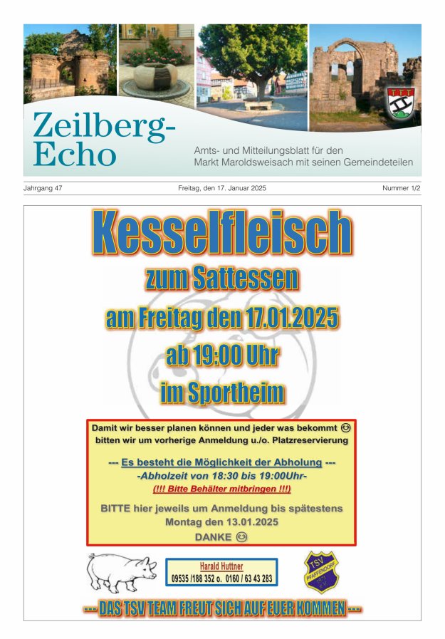 Zeilberg-Echo Titelblatt 01/2025