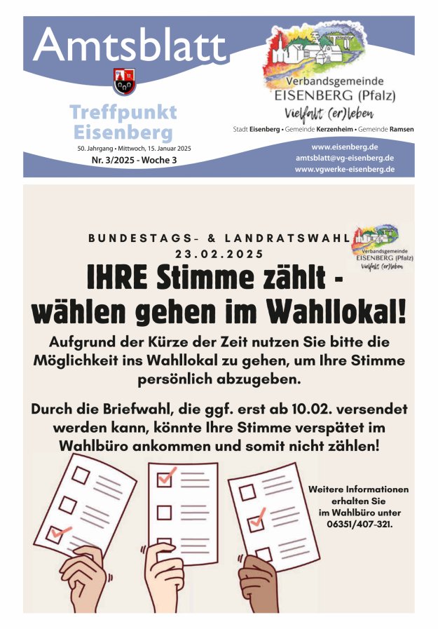 Treffpunkt Eisenberg Titelblatt 03/2025