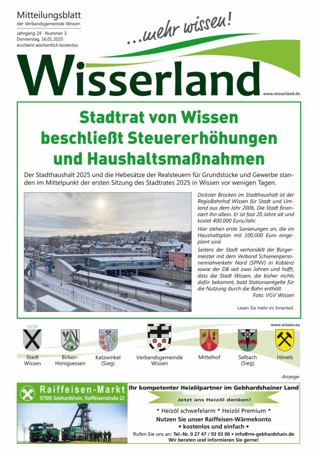 Mitteilungsblatt Wissen - Wisserland...mehr wissen! Titelblatt 03/2025