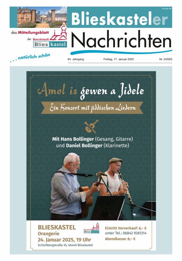 Blieskasteler Nachrichten  Titelblatt 03/2025