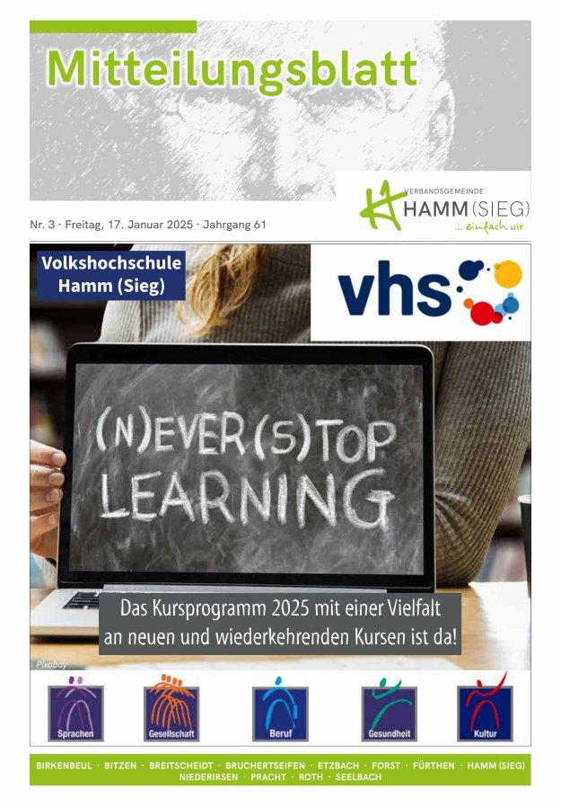 Mitteilungsblatt Hamm (Sieg) Titelblatt 03/2025