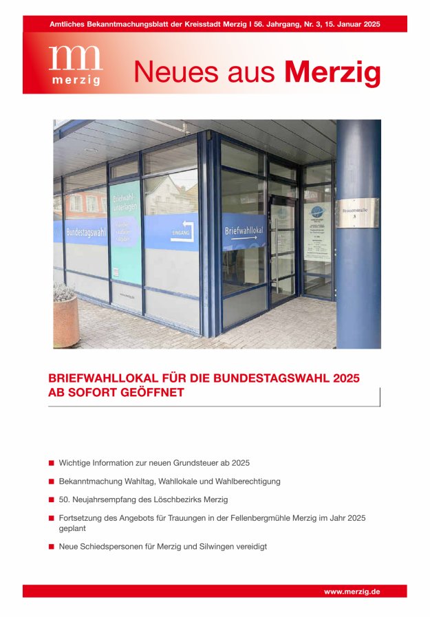Neues aus Merzig Titelblatt 03/2025