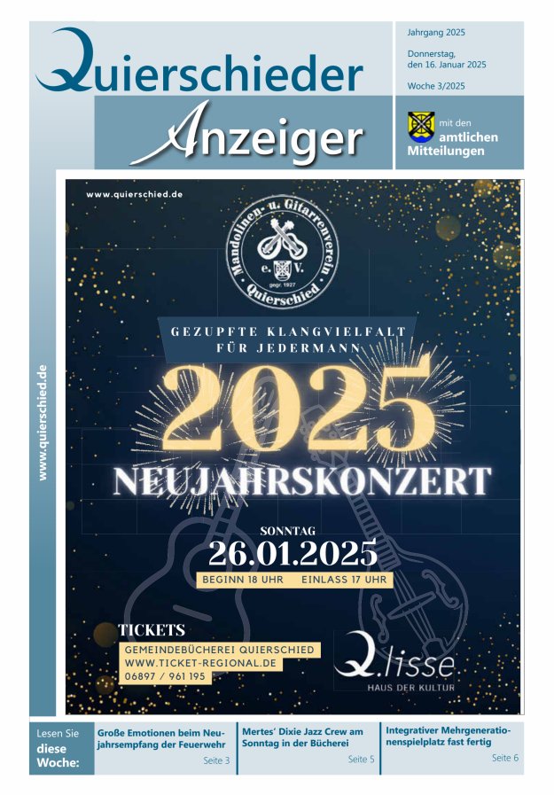 Quierschieder Anzeiger Titelblatt 03/2025