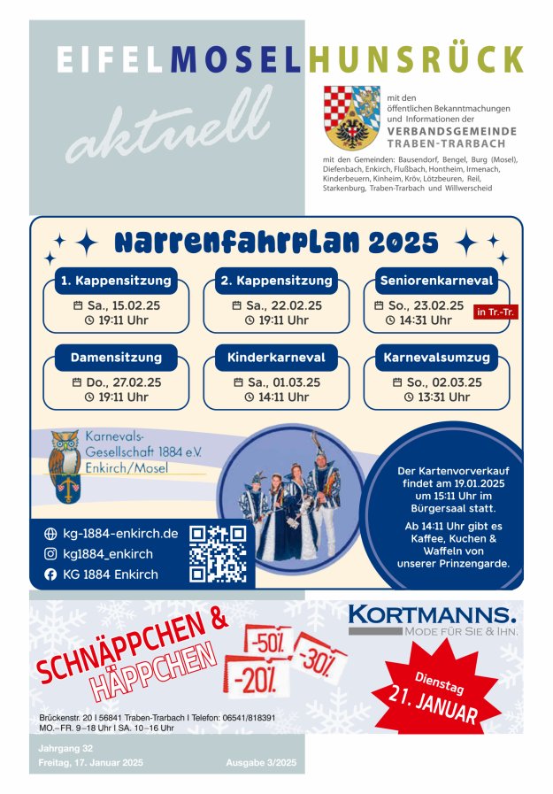 Eifel-Mosel-Hunsrück aktuell VG Traben-Trarbach Titelblatt 03/2025