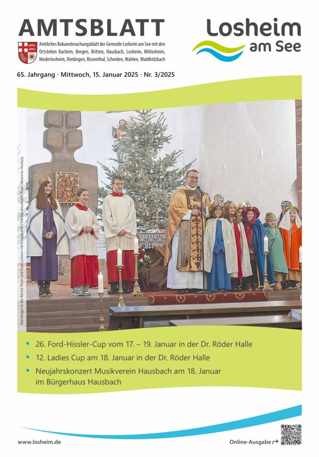 Amtliches Bekanntmachungsblatt der Gemeinde Losheim am See Titelblatt 03/2025