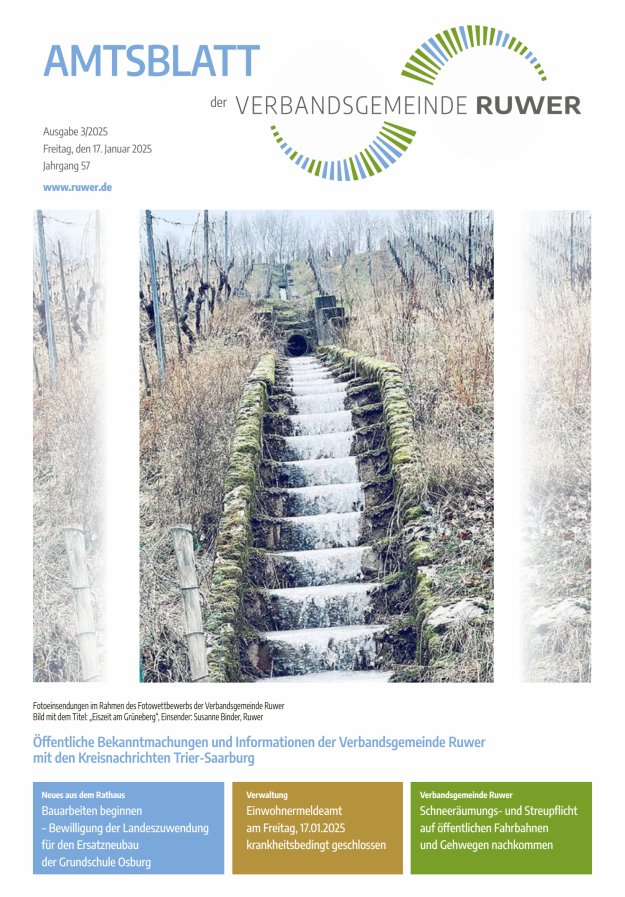 Amtsblatt VG Ruwer Titelblatt 03/2025