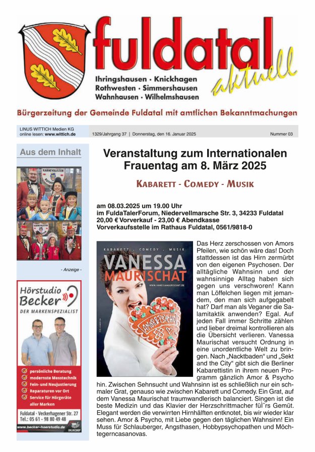Fuldatal aktuell Titelblatt 03/2025