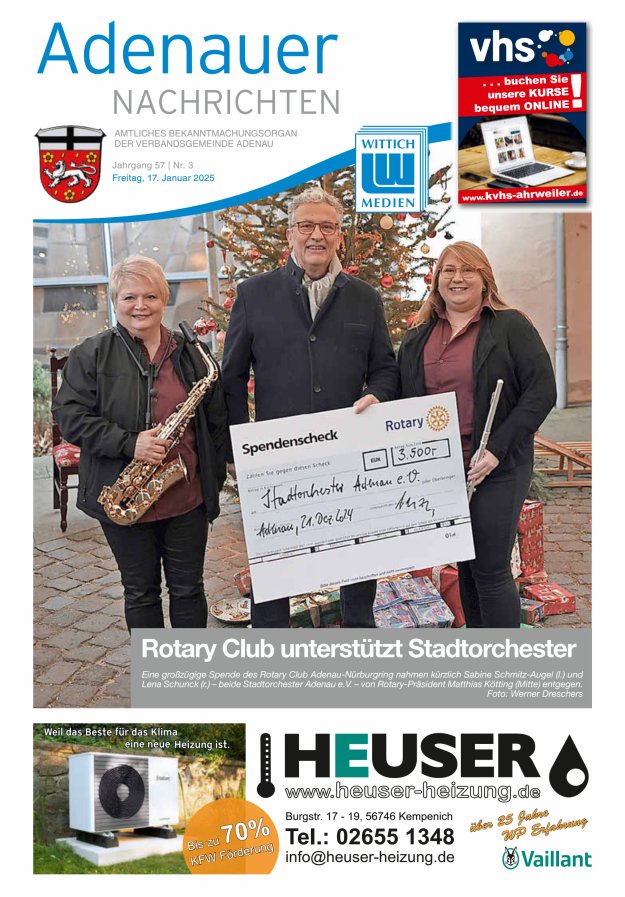 Adenauer Nachrichten Titelblatt 03/2025