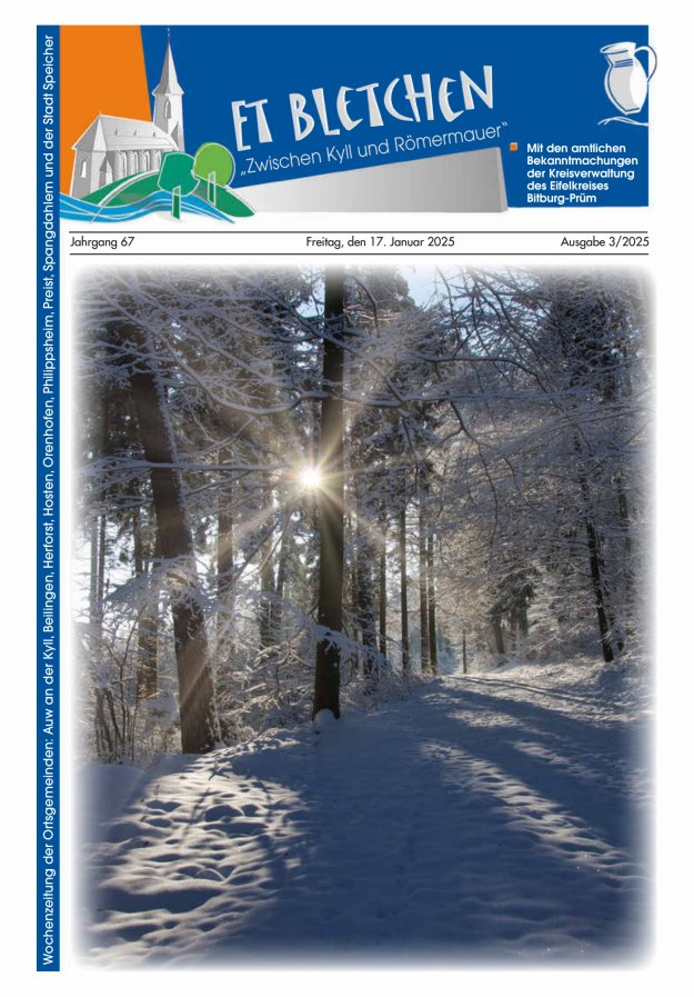 Et Bletchen VG Speicher Titelblatt 03/2025