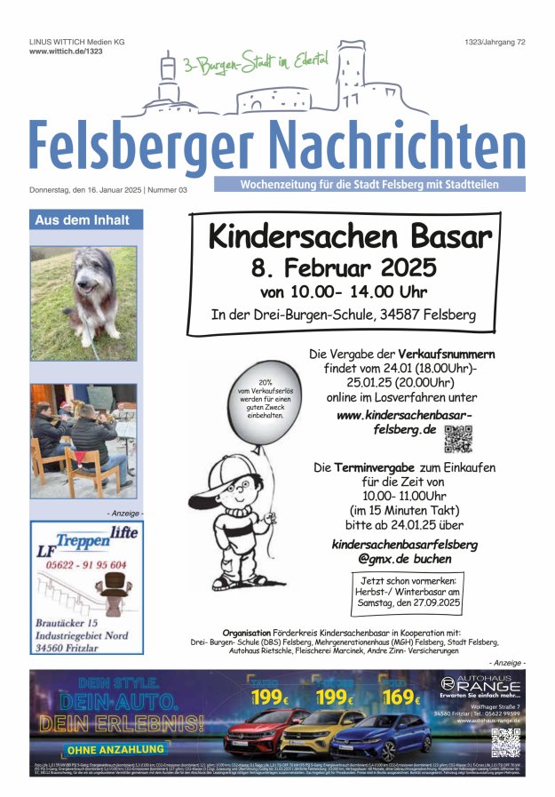 Felsberger Nachrichten Titelblatt 03/2025