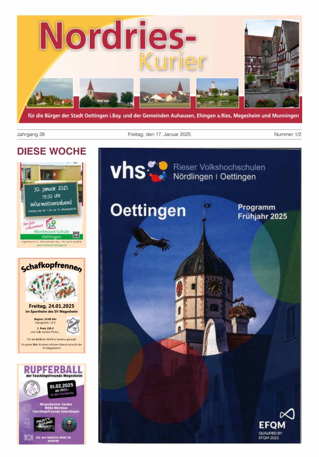 NordRies-Kurier Titelblatt 01/2025
