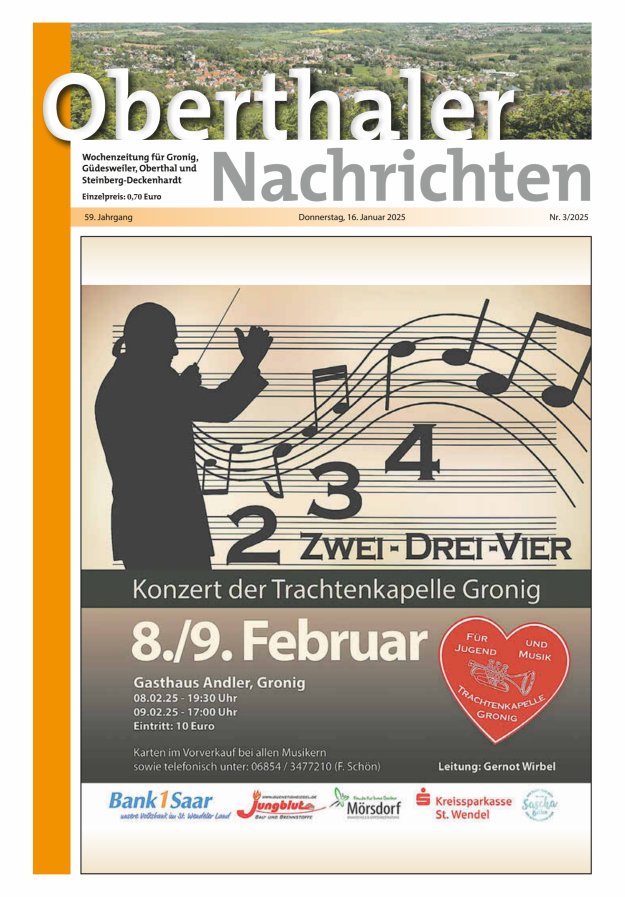 Oberthaler Nachrichten Titelblatt 03/2025