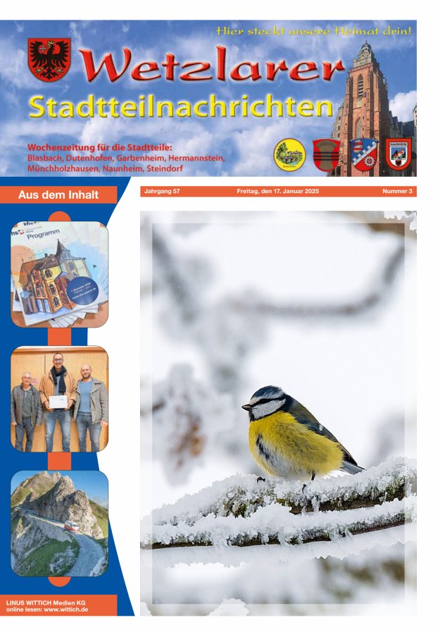 Wetzlarer Stadtteilnachrichten Titelblatt 03/2025