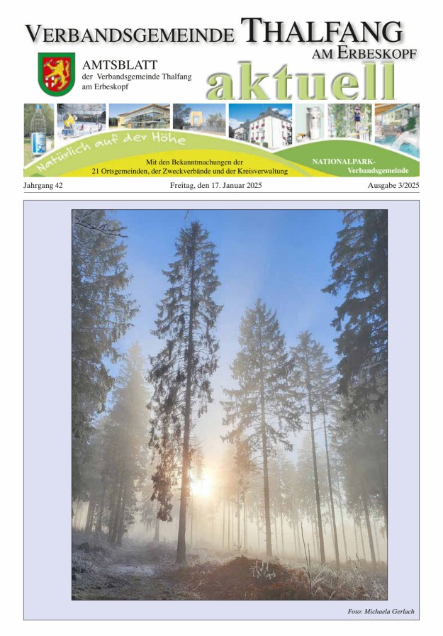 Thalfang aktuell - Amtsblatt VG Thalfang Titelblatt 03/2025