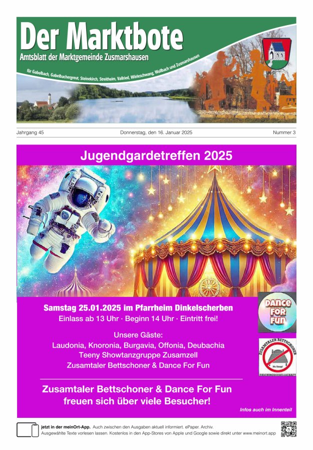 Zusmarshausen - Der Marktbote Titelblatt 03/2025