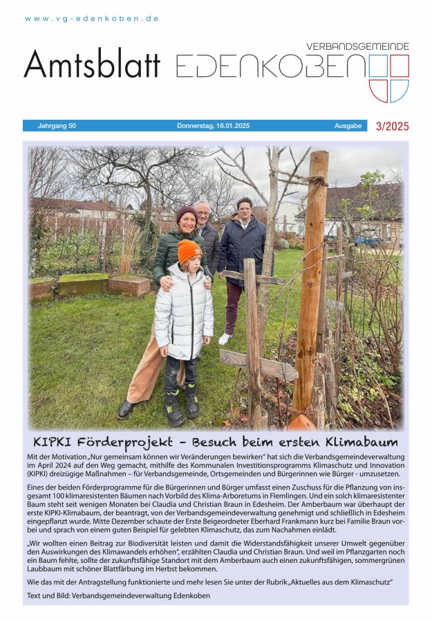 Amtsblatt VG Edenkoben Titelblatt 03/2025