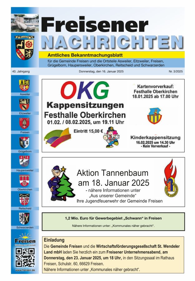 Freisener Nachrichten Titelblatt 03/2025