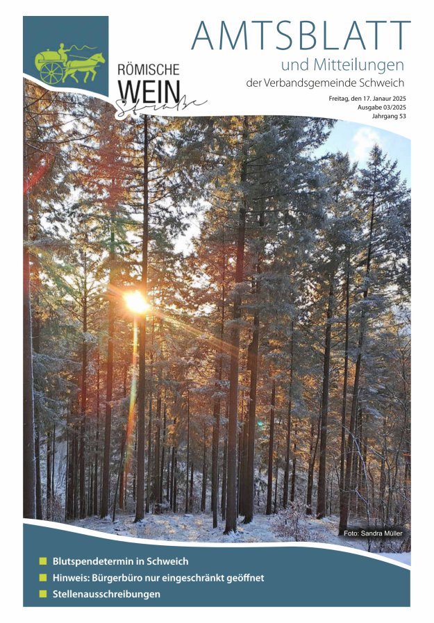 Amtsblatt VG Schweich Titelblatt 03/2025