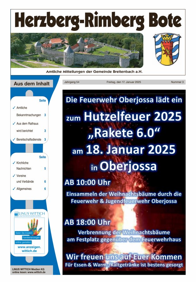 Herzberg-Rimberg Bote Titelblatt 03/2025