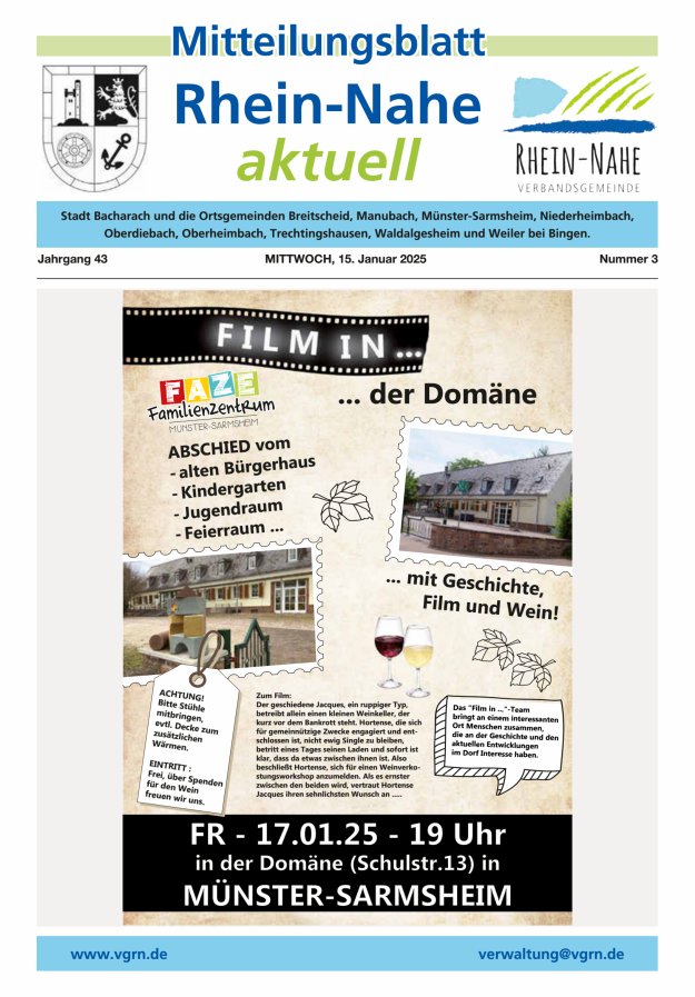 Rhein-Nahe aktuell Titelblatt 03/2025