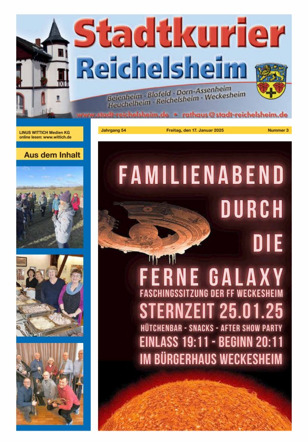 Stadtkurier Reichelsheim Titelblatt 03/2025