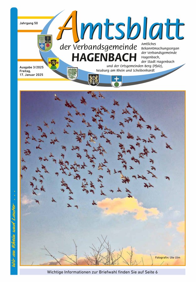 Amtsblatt der VG Hagenbach Titelblatt 03/2025
