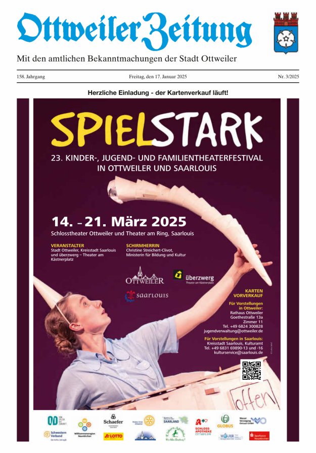 Ottweiler Zeitung Titelblatt 03/2025