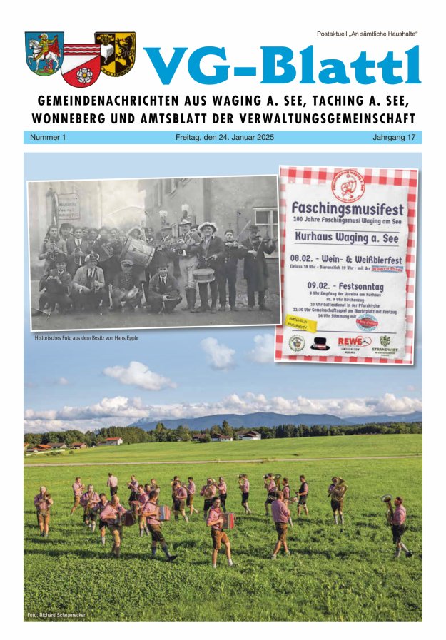Gemeinde-Zeitung Waging a See Titelblatt 01/2025