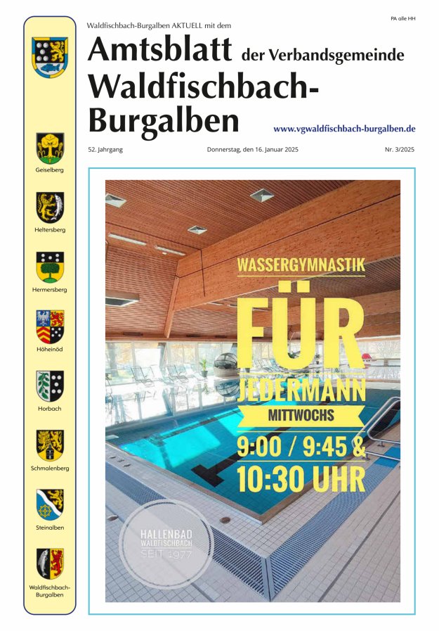 Amtsblatt der Verbandsgemeinde Waldfischbach-Burgalben Titelblatt 03/2025