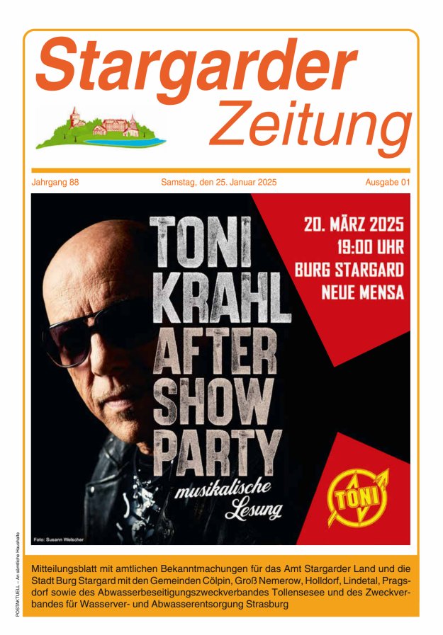 Stargarder Zeitung Titelblatt 01/2025