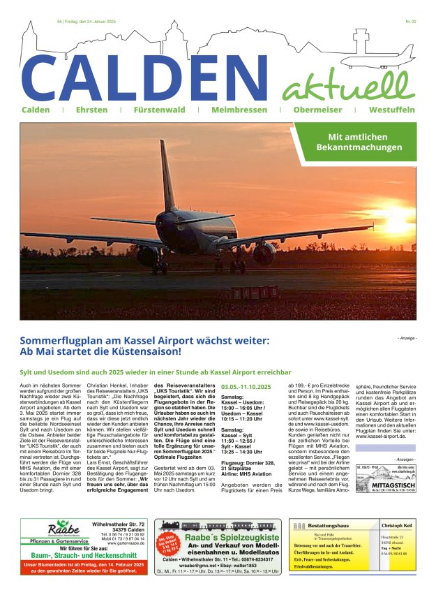 Calden aktuell Titelblatt 02/2025