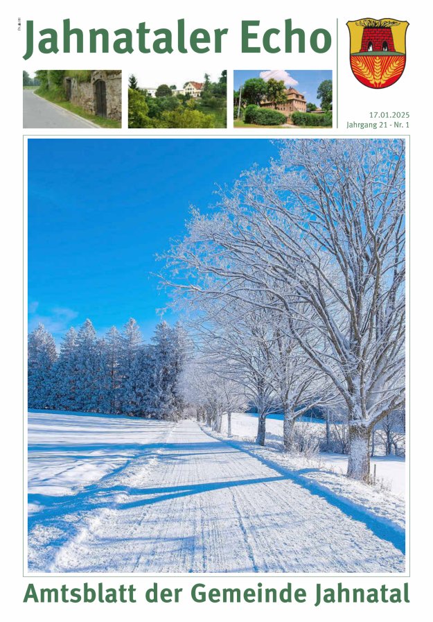 Jahnataler Echo - Amtsblatt der Gemeinde Jahnatal Titelblatt 01/2025