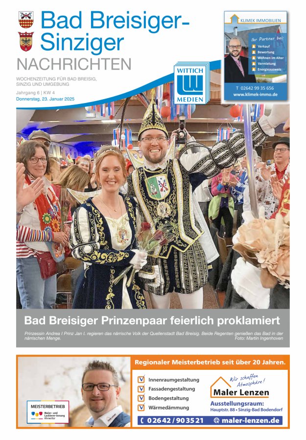 Bad Breisiger-Sinziger Nachrichten Titelblatt 04/2025