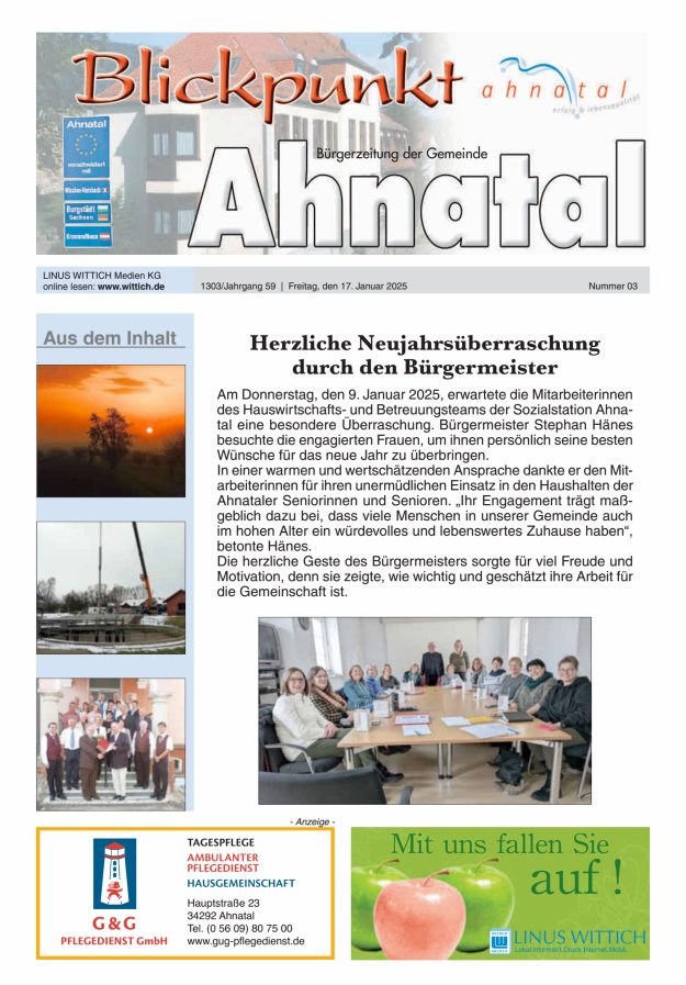 Blickpunkt Ahnatal Titelblatt 03/2025