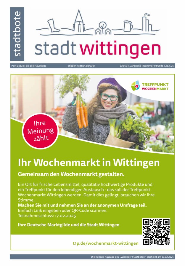 Wittinger Stadtbote Titelblatt 01/2025