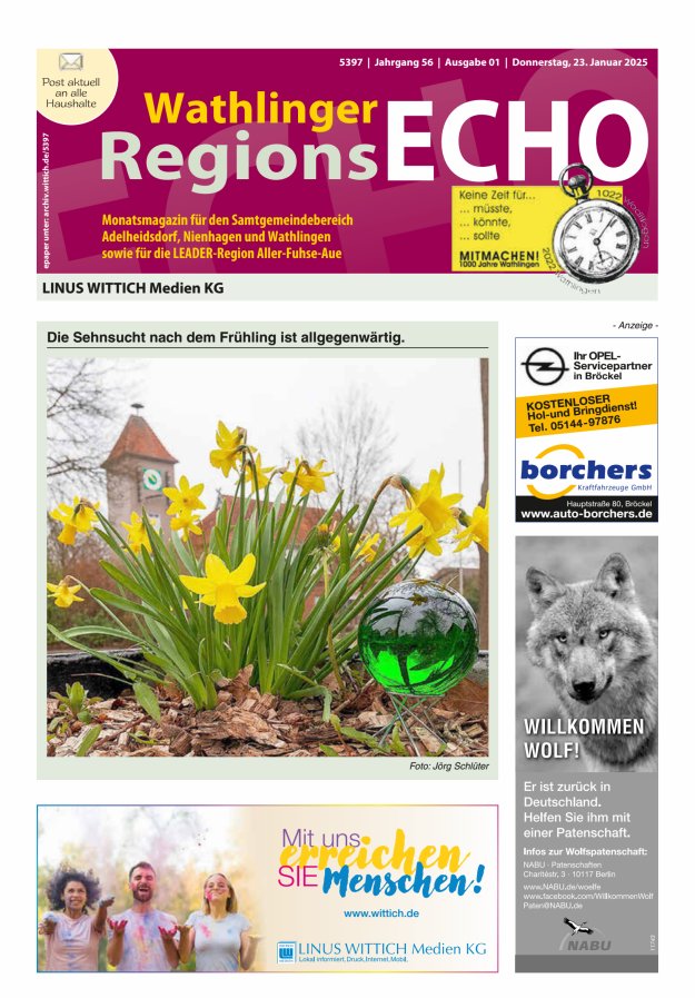 Wathlinger RegionsEcho Titelblatt 01/2025