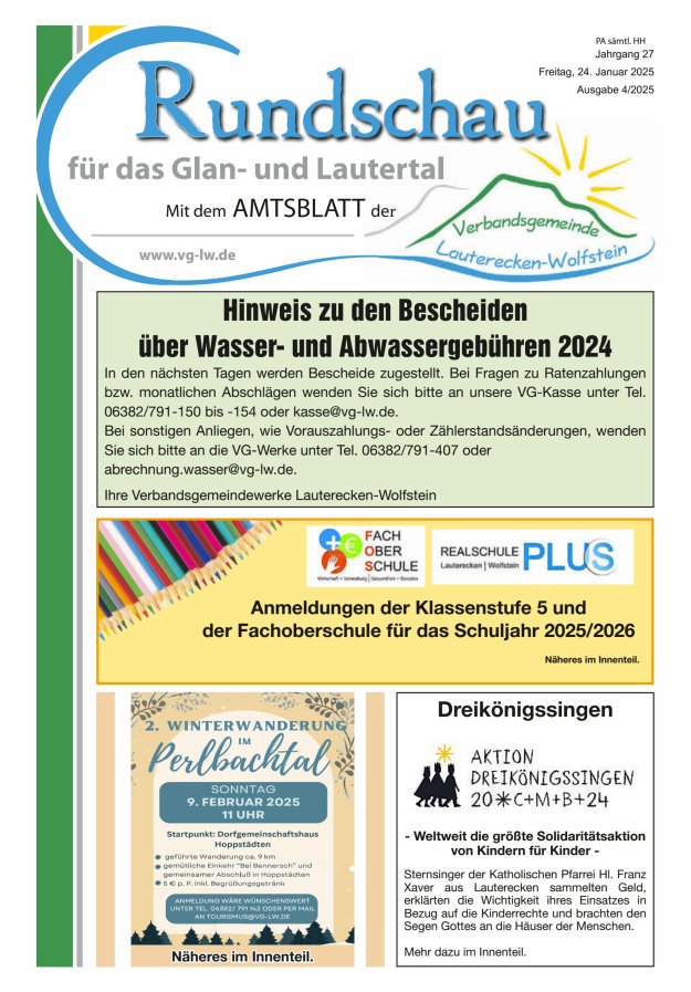 Rundschau für das Glan- und Lautertal Titelblatt 04/2025