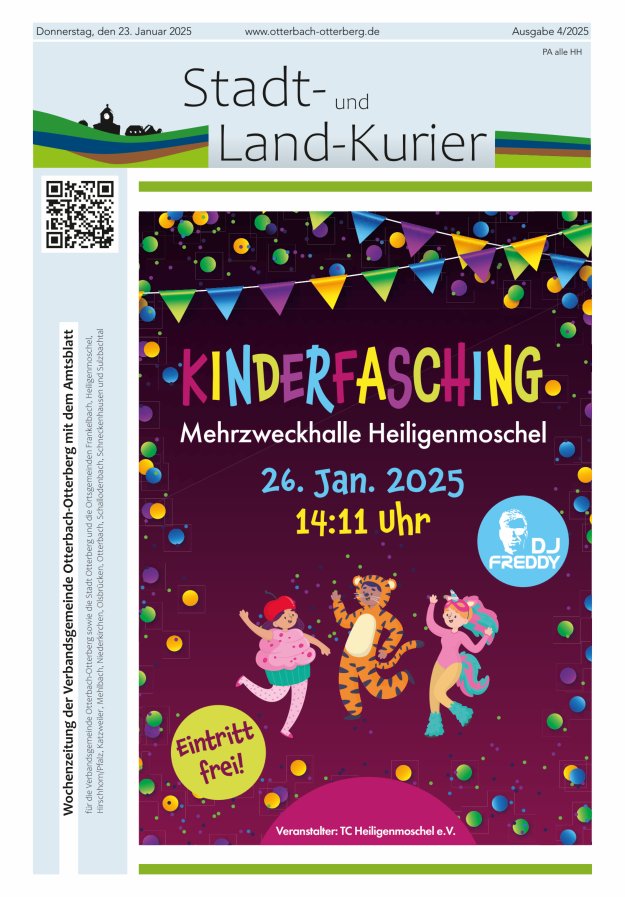 Stadt- und Land-Kurier Otterbach-Otterberg Titelblatt 04/2025