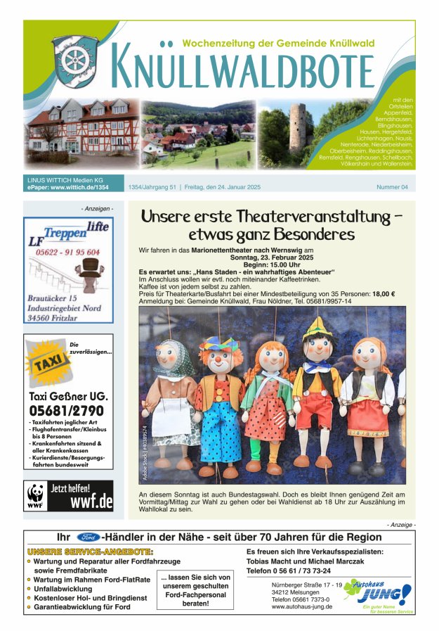 Knüllwaldbote Titelblatt 04/2025